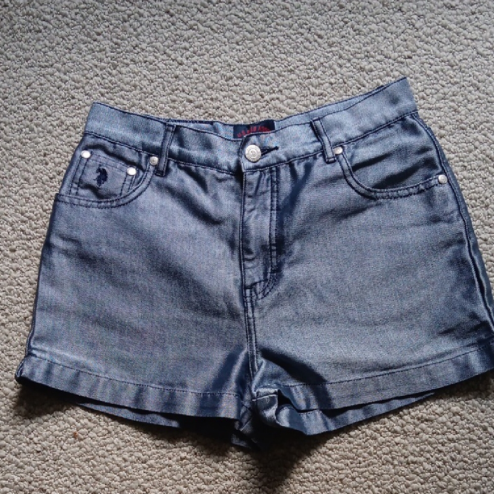 Denim Silver Blue Shorts